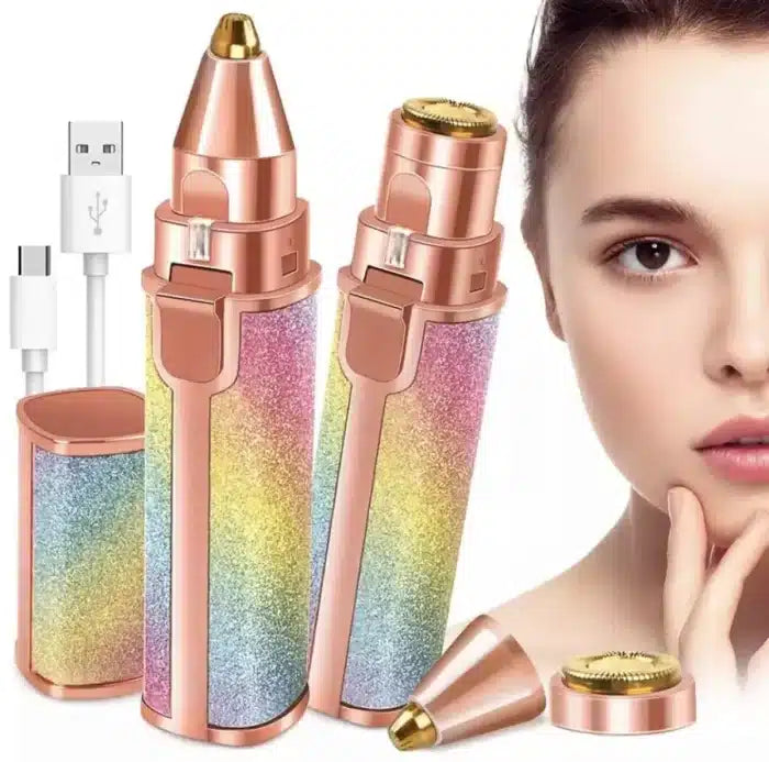 2 in 1 Electric Eyebrow Trimmer & Facial Hair Remover for Women