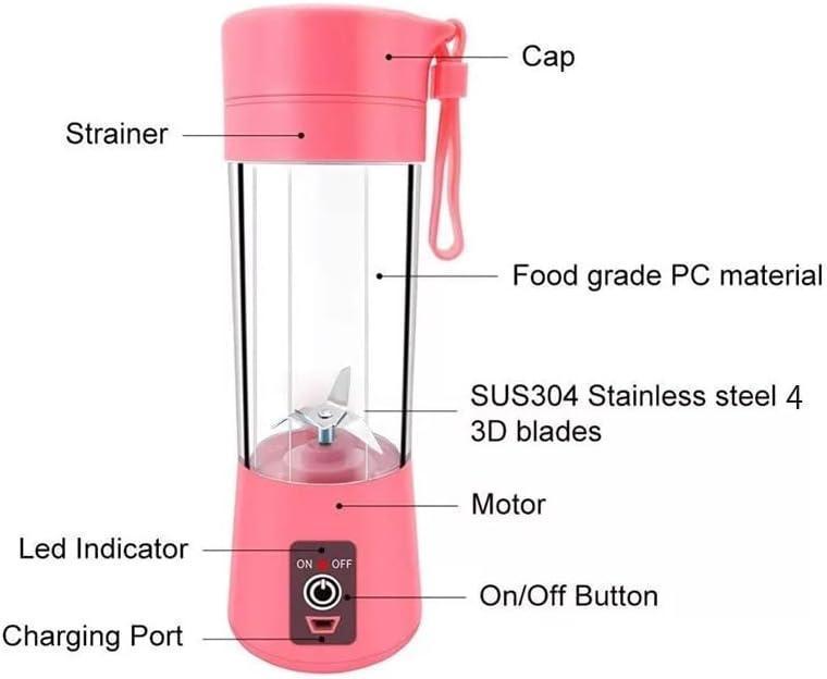 Mini Portable Juicer Blender USB Rechargeable, 380 Ml