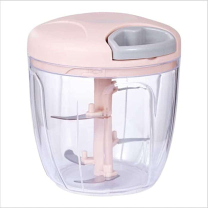 Manual Garlic Chopper Hand-Powered Food Chopper Mini Pull String Design Food Processor, Mincer,Garlic Press Mincer Pepper Chili Nuts Meat Grinder