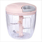 Manual Garlic Chopper Hand-Powered Food Chopper Mini Pull String Design Food Processor, Mincer,Garlic Press Mincer Pepper Chili Nuts Meat Grinder