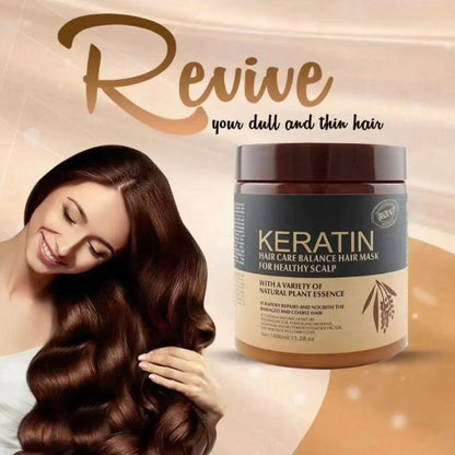 Ultimate Keratin Hair Mask Treatment: Restore, Strengthen, and Shine - 500 ml