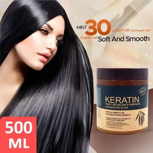 Ultimate Keratin Hair Mask Treatment: Restore, Strengthen, and Shine - 500 ml